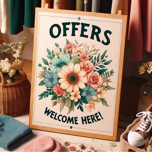 SEND AN OFFER ON ANY ITEM YOU LIKE!